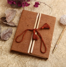 Jute Covered Bamboo Journal